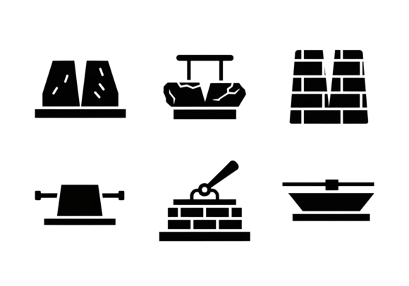 Ancient Construction and Building Icons: Graphics and Crafts