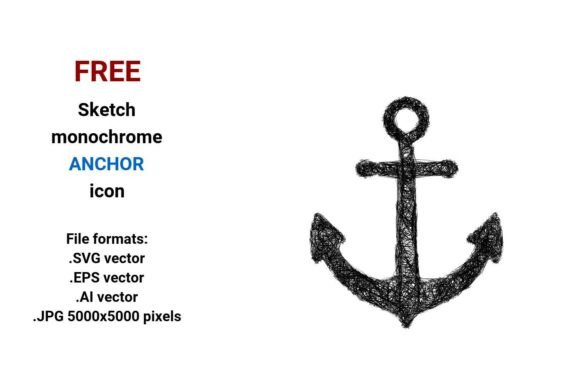 FREE Sketch Anchor Icon Graphics