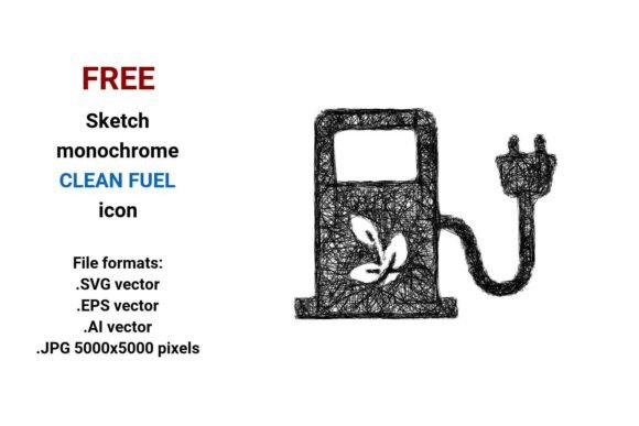 FREE Sketch Clean Fuel Icon Graphics