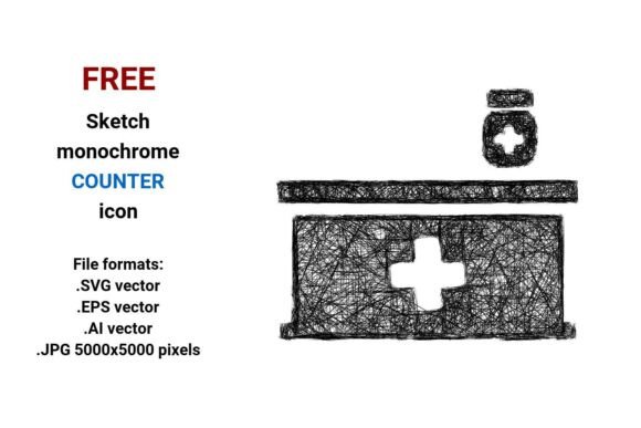 FREE Sketch Counter Icon Graphics Freebies