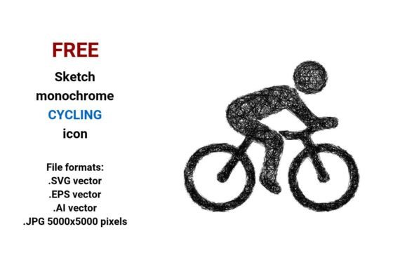 FREE Sketch Cycling Icon Graphics