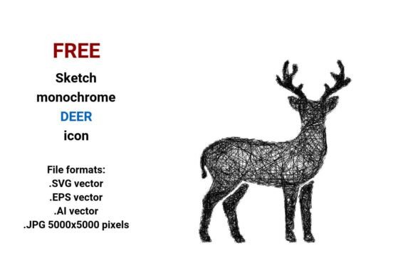 FREE Sketch Deer Icon: Graphics for Local Business Branding