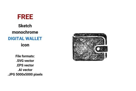 FREE Sketch Digital Wallet Icon Graphics