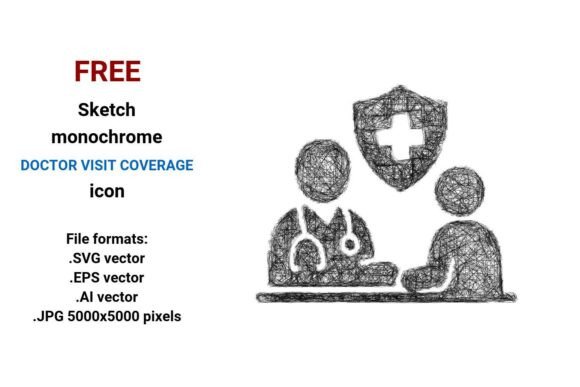 FREE Sketch Doctor Visit Coverage Icon Graphics