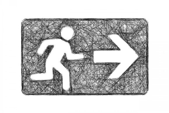 FREE Sketch Exit Sign Icon for Graphics and Freebies