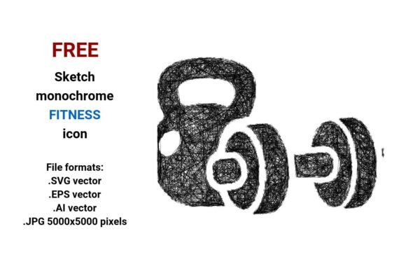FREE Sketch Fitness Icon