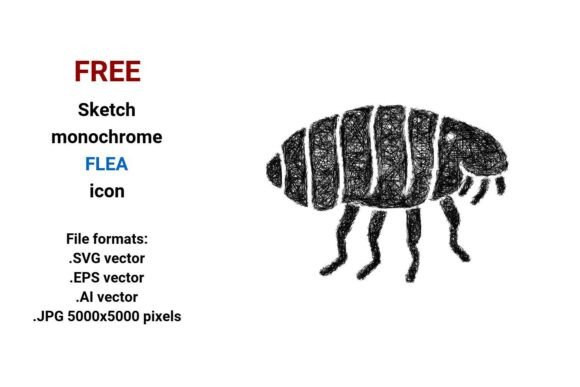 FREE Sketch Flea Icon for Graphics and Freebies