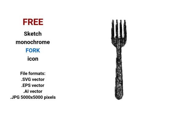 FREE Sketch Fork Icon: Graphics and Freebies for Content Creators