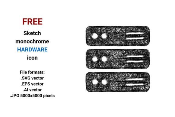 FREE Sketch Hardware Icon Graphics