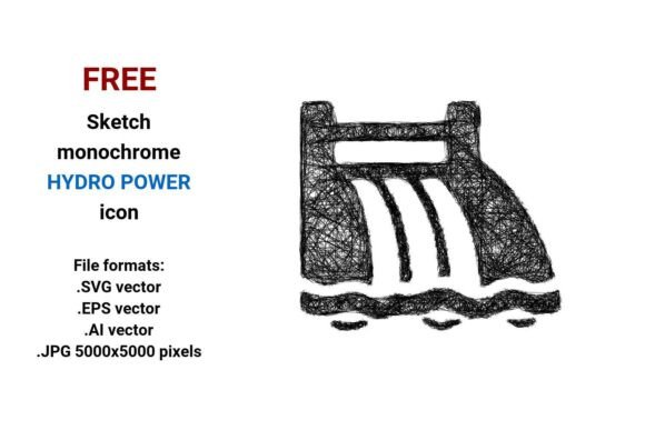 FREE Sketch Hydro Power Icon Graphics