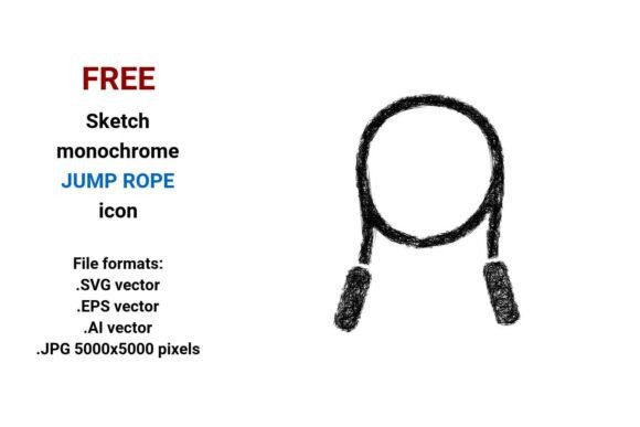 FREE Sketch Jump Rope Icon