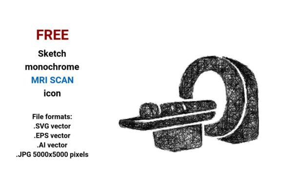 FREE Sketch MRI Scan Icon for Graphics and Freebies