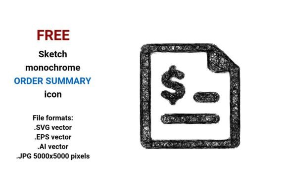 FREE Sketch Order Summary Icon Graphics