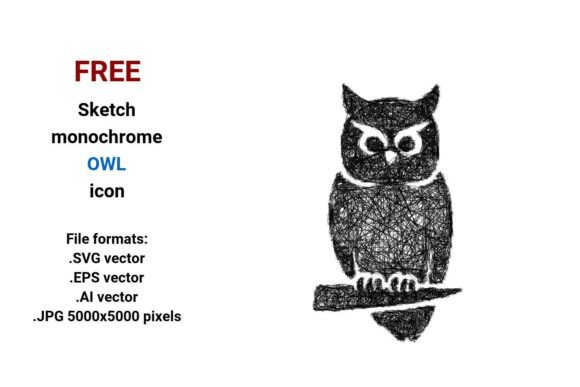 FREE Sketch Owl Icon