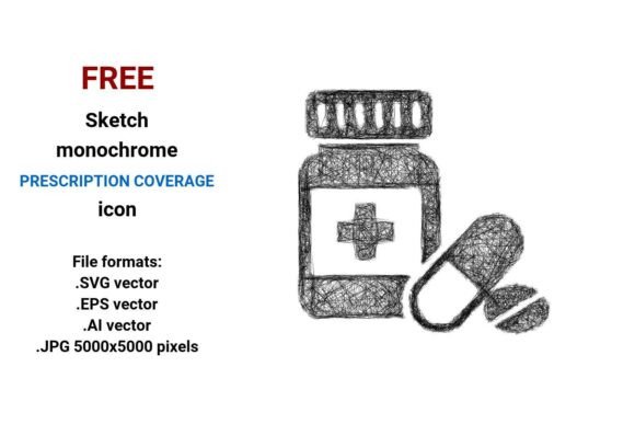FREE Sketch Prescription Coverage Icon Graphics