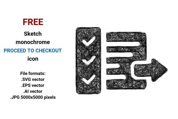 FREE Sketch Proceed to Checkout Icon Graphics