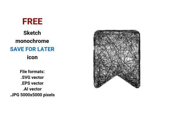FREE Sketch Save for Later Icon Graphics