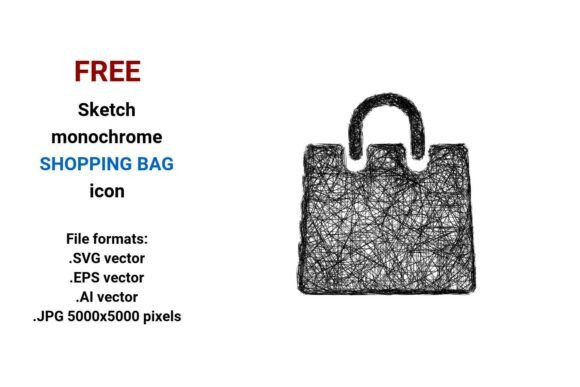 FREE Sketch Shopping Bag Icon Graphics