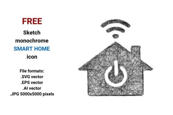 FREE Sketch Smart Home Icon