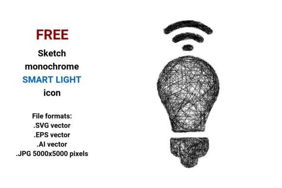 FREE Sketch Smart Light Icon Graphics