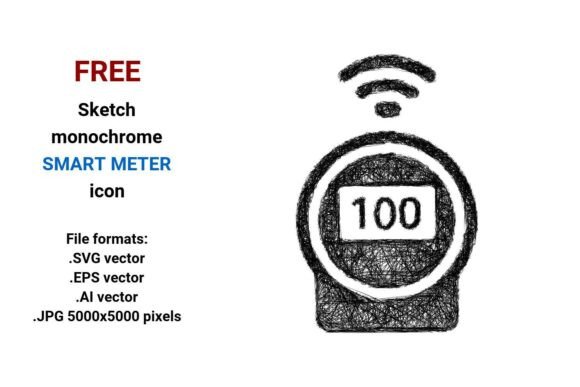FREE Sketch Smart Meter Icon