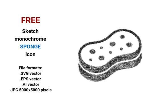 FREE Sketch Sponge Icon Graphics
