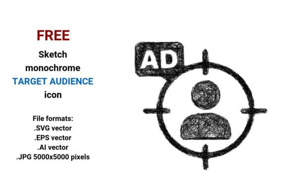 FREE Sketch Target Audience Icon Graphics