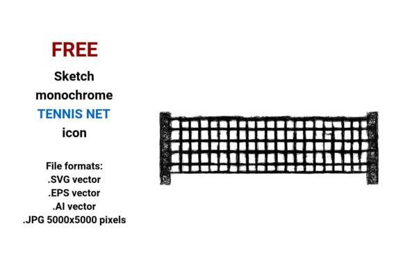 FREE Sketch Tennis Net Icon for Crafters