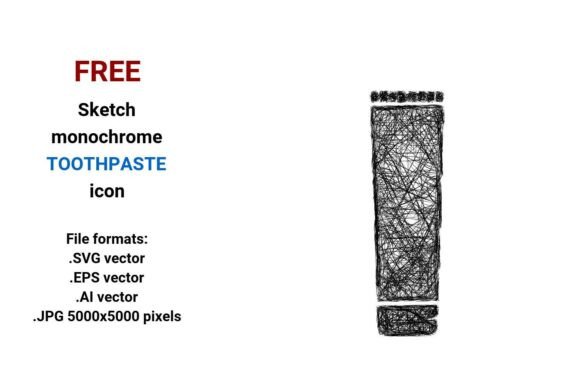 FREE Sketch Toothpaste Icon for Graphics and Freebies