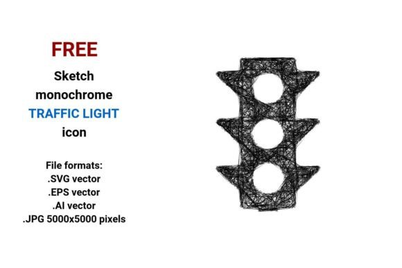 FREE Sketch Traffic Light Icon Graphics Freebies