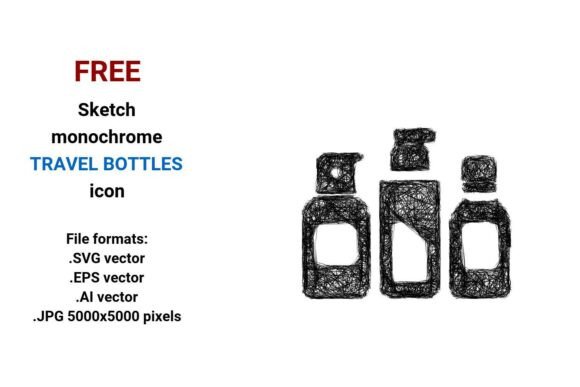 FREE Sketch Travel Bottles Icon: Graphics for Local Business