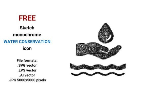 FREE Sketch Water Conservation Icon