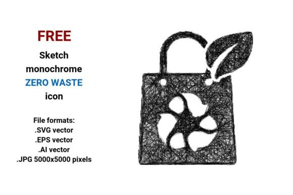 FREE Sketch Zero Waste Icon Graphics