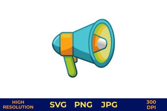 Graphic Design Asset: Megaphone Icon for Loud Messages Vector