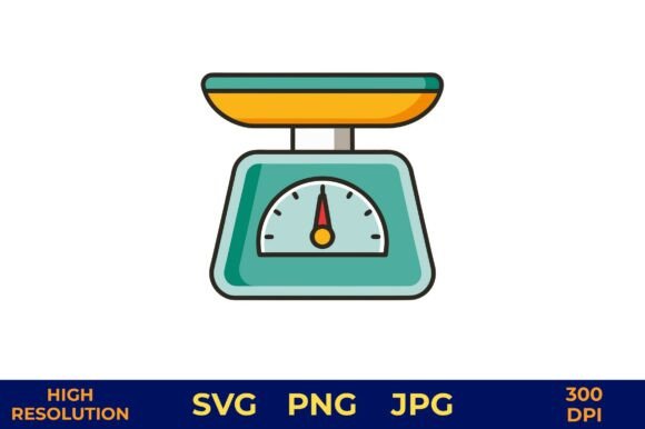 Kitchen Scale Icon Isolated