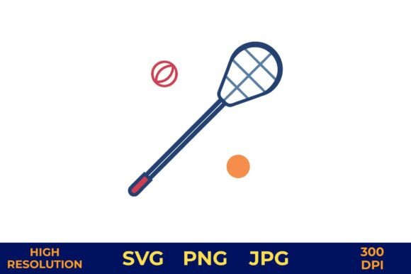 Lacrosse Stick with Ball Illustration: Graphics and Freebies for Branding