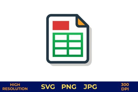 Spreadsheet Icon Vector Design for Data