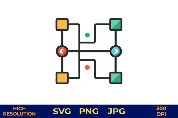 Traffic Light Nodes Linked in Vector